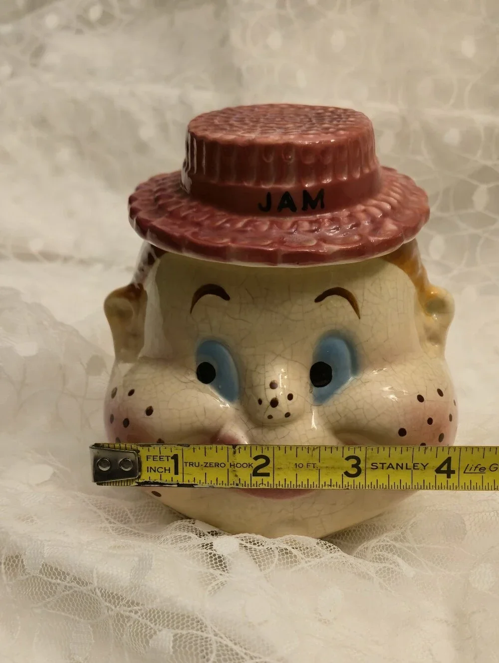 RARE Vintage Cardinal USA 1950s Howdy Doody Ceramic Pottery  Jam Jar